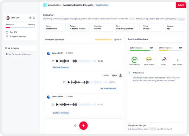 Praxis AI Training Interface